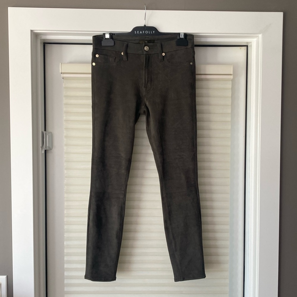 Faux Suede Ankle Pants